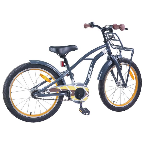 vidaXL V&eacute;lo pour Enfants 18 Pouces pour les 5-7 ans Gris fonc&eacute;