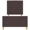 vidaXL Cadre de lit avec t&ecirc;te de lit Marron fonc&eacute; 90 x 190 cm tissu