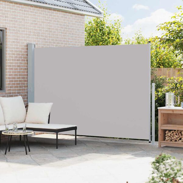 vidaXL Auvent lat&eacute;ral r&eacute;tractable de patio 200x300 cm Gris