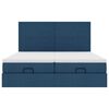 VidaXL Cadre de lit ottoman avec matelas bleu 160x200 cm tissu