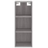 vidaXL Buffet haut Sonoma gris 34,5x34x180 cm Bois d'ing&eacute;nierie