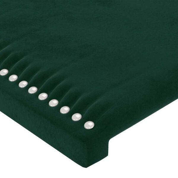 vidaXL T&ecirc;tes de lit 2 pcs Vert fonc&eacute; 72x5x78/88 cm Velours
