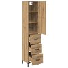 vidaXL Haut Armoire avec tiroir Ch&ecirc;ne artisanal 69,5 x 34 x 180 cm