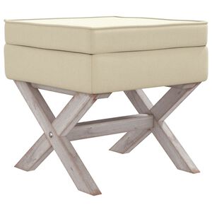 vidaXL Tabouret de rangement 45x45x49 cm lin