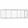 vidaXL Cage pour chien avec porte gris 4x2x1,5 m acier galvanis&eacute;