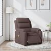 vidaXL Fauteuil de massage inclinable électrique Marron foncé Tissu