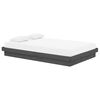 vidaXL Cadre de lit sans matelas gris bois massif