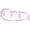 VidaXL Cadre de lit ottoman avec matelas marron foncé 180x200 cm tissu