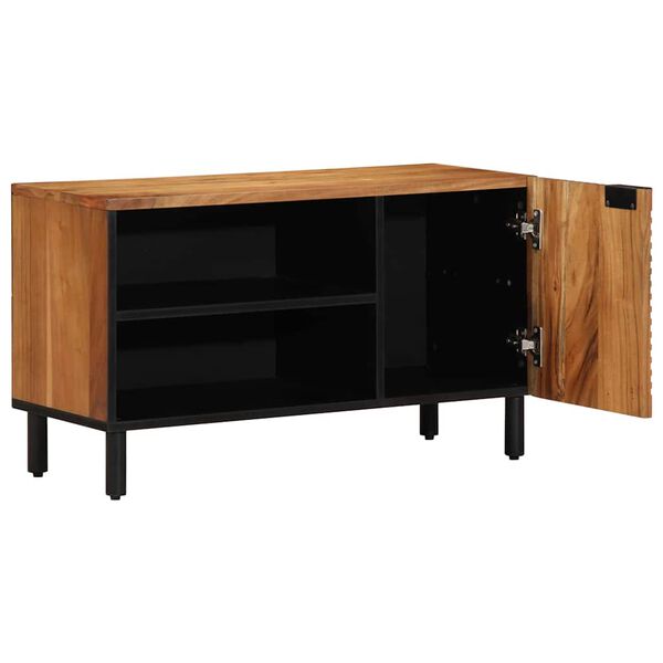 vidaXL Unites TV avec &eacute;tag&egrave;re Bois d'Acacia Massif 80 x 31,5 x 46 cm