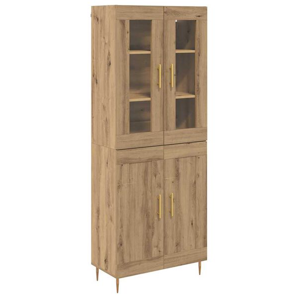 vidaXL Haut Armoire 2 pcs Ch&ecirc;ne artisanal Bois d'ing&eacute;nierie