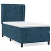 vidaXL Sommier &agrave; lattes de lit avec matelas Bleu fonc&eacute; 90x200 cm