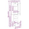 vidaXL Haut Armoire Bois Ancien 34,5 x 34 x 180 cm Bois d'ing&eacute;nierie