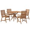 vidaXL Ensemble à manger de jardin 5 pcs Bois d'acacia solide