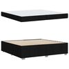 vidaXL Cadre de lit avec matelas Noir 200 x 200 cm tissu