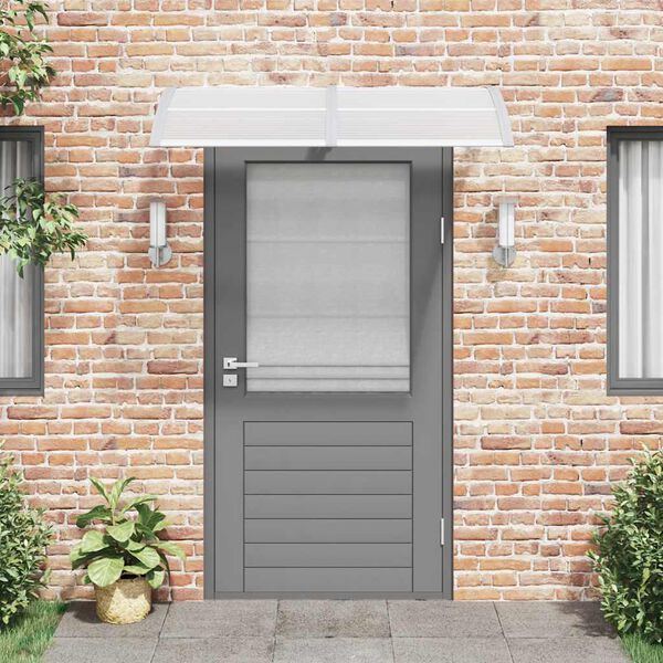 vidaXL Auvent de porte Gris 150x75 cm Polycarbonate