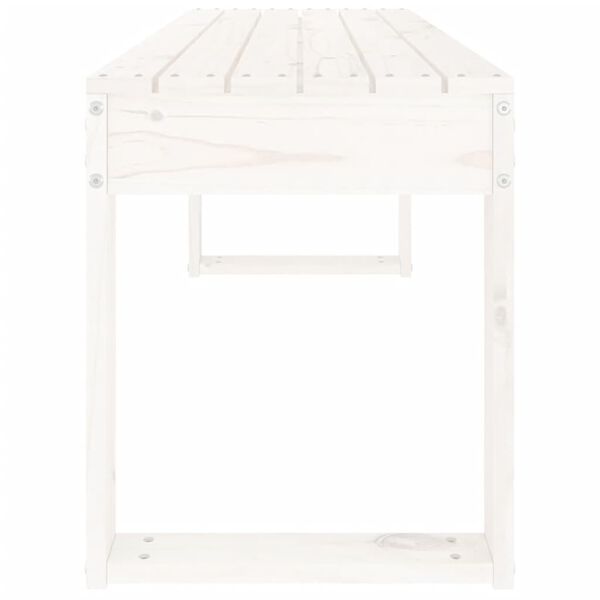 vidaXL Banc de jardin blanc 110x38x45 cm bois massif de pin