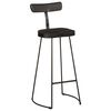 vidaXL Tabourets de bar lot de 2 noir 49x43x103cm bois manguier massif