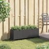 vidaXL Jardini&egrave;re avec roulettes et 3 pots noir 107x32x38 cm rotin