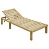 vidaXL Chaise longue avec coussin noir Bois de pin imprégné