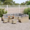vidaXL Ensemble de canap&eacute; de jardin 12 pcs Beige et Gris clair