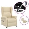 vidaXL Fauteuil électrique de massage à oreilles crème tissu