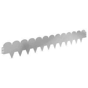 vidaXL Bordure de Pelouse 30 pc 103 x 15 cm Acier Argent&eacute;