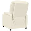 vidaXL Fauteuil inclinable Blanc cr&egrave;me Similicuir