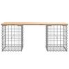 vidaXL Banc de jardin design de gabion 103x31x42 cm bois massif de pin