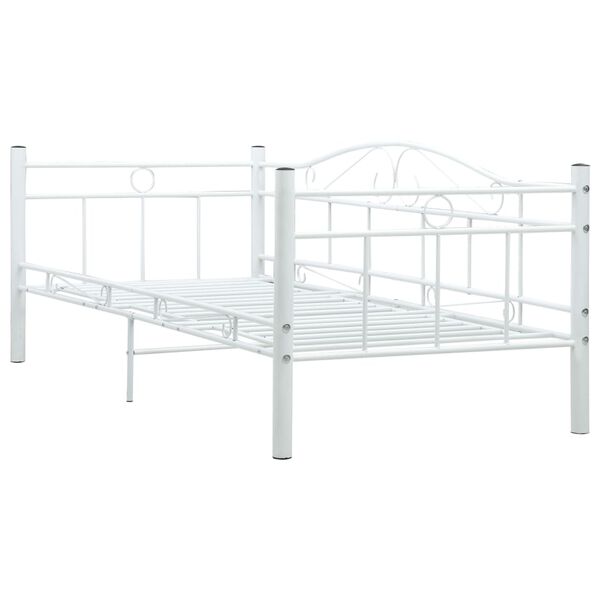 vidaXL Cadre de lit de repos sans matelas Blanc Métal 90x200cm