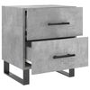 vidaXL Table de chevet gris béton 40x35x47,5 cm bois d’ingénierie