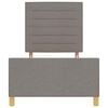 vidaXL Cadre de lit avec t&ecirc;te de lit Taupe 90 x 200 cm tissu