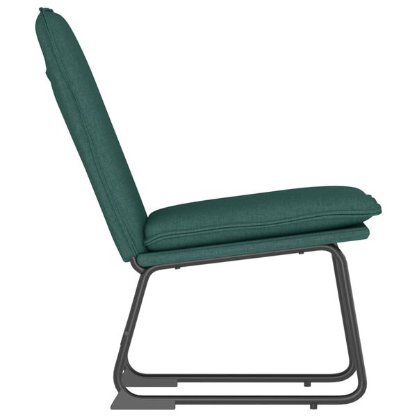 vidaXL Chaise longue Vert fonc&eacute; 52x75x76 cm Tissu