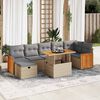 vidaXL Salon de jardin avec coussins 5 pcs beige r&eacute;sine tress&eacute;e