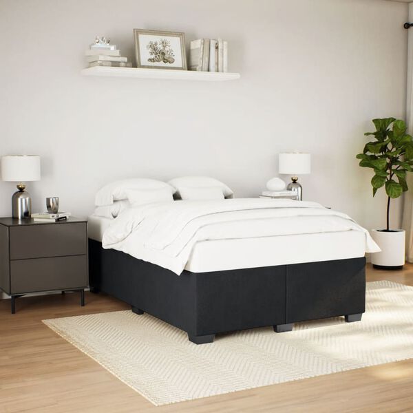 vidaXL Cadre de lit sans matelas noir 160x200 cm velours