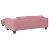 vidaXL Canap&eacute; avec repose-pied pour enfants rose 100x50x30 cm velours