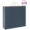 vidaXL Sacs en papier 250 pcs avec poign&eacute;es bleu 54x15x49 cm