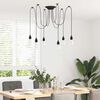 VidaXL Lampe suspendue avec 6 porte-lampes E27 noir métal