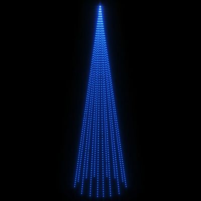 vidaXL Sapin de Noël sur mât de drapeau 1134 LED Bleues 800 cm