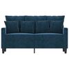 vidaXL Canap&eacute; &agrave; 2 places Bleu 120 cm Velours