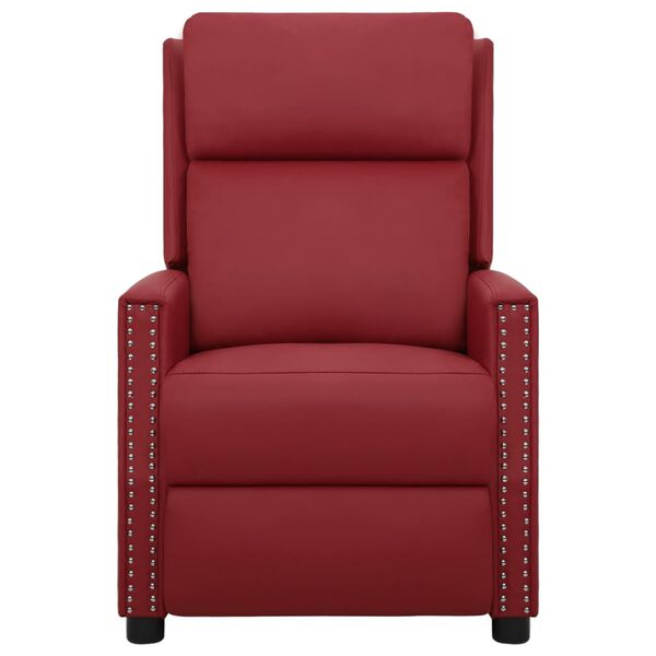 vidaXL Fauteuil inclinable Rouge bordeaux Similicuir