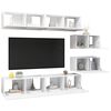 vidaXL Ensemble de meubles TV 6 pcs Blanc Bois d'ing&eacute;nierie