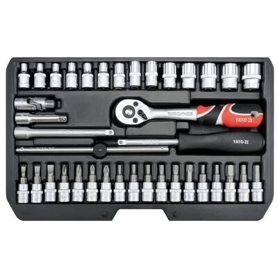 YATO Kit d'outils de 38 pièces en métal Noir YT-14471