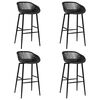 vidaXL Ensemble de bar 5 pcs Blanc et noir