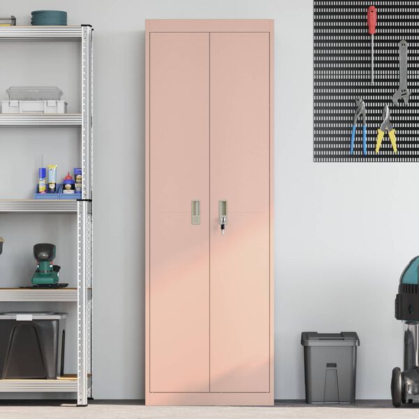 vidaXL Armoire de rangement avec stockage 2 pcs Rose 60 x 40 x 180 cm