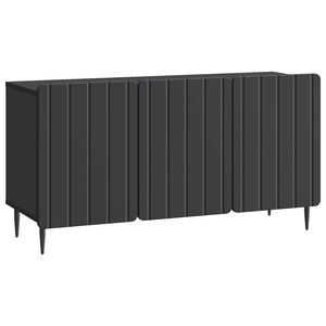 vidaXL Meuble TV Noir 99 x 34,5 x 52 cm Bois d'ing&eacute;nierie