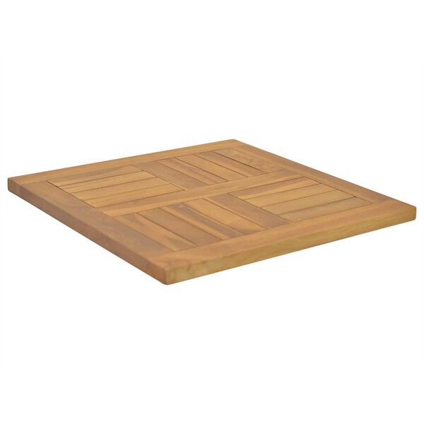 vidaXL Dessus de table carr&eacute; 50x50x2,5 cm Bois de teck massif