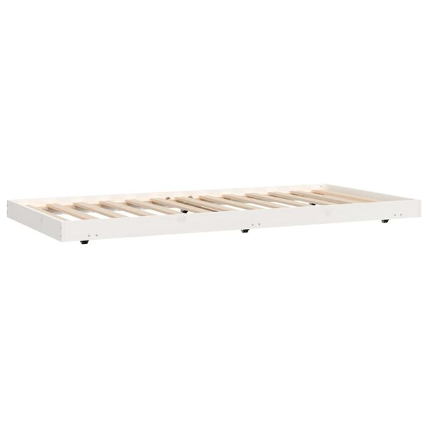 vidaXL Cadre de lit sans matelas blanc 75x190 cm bois de pin massif