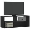 vidaXL Meuble TV noir 100x31x39,5 cm bois d'ing&eacute;nierie et m&eacute;tal