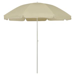 vidaXL Parasol de plage jaune sable 240 cm