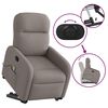 vidaXL Fauteuil inclinable de massage Taupe Tissu
